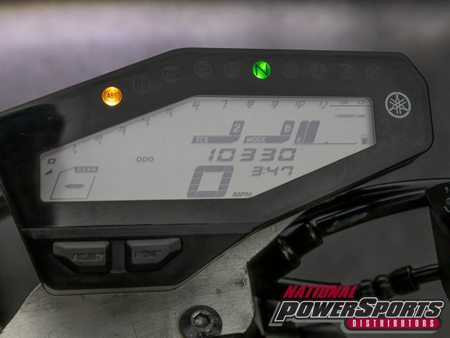 2017 YAMAHA FZ09 900 W/ABS