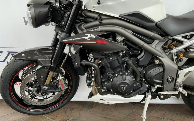 2019 Triumph Speed Triple RS Crystal White Metallic