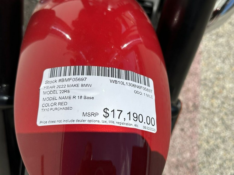2022 BMW R 18 Mars Red Metallic