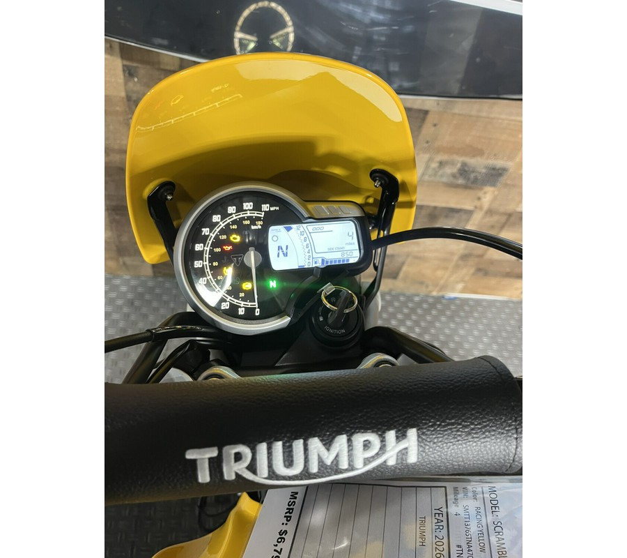 2026 Triumph Scrambler 400XC - Racing Yellow