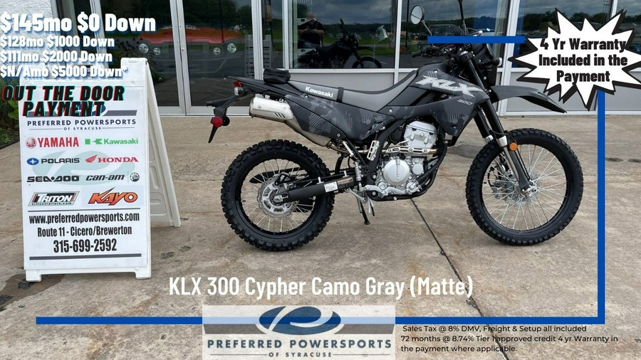 2024 Kawasaki KLX 300 Cypher Camo Gray (Matte)