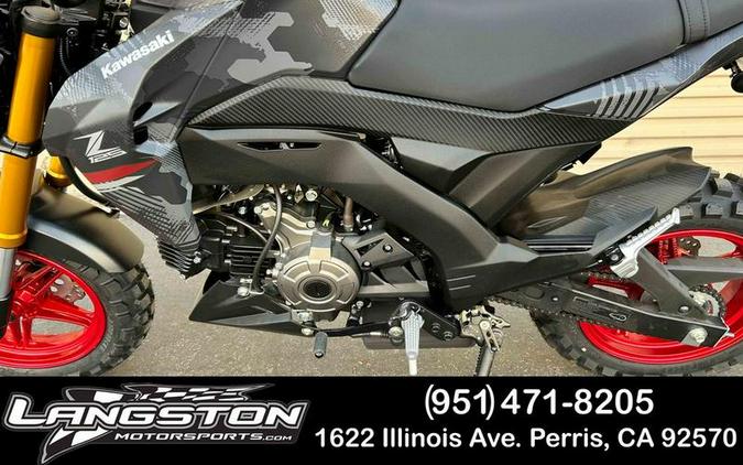 2024 Kawasaki Z125 PRO Cypher Camo Gray Matte/Metallic Matte Carbon Gray