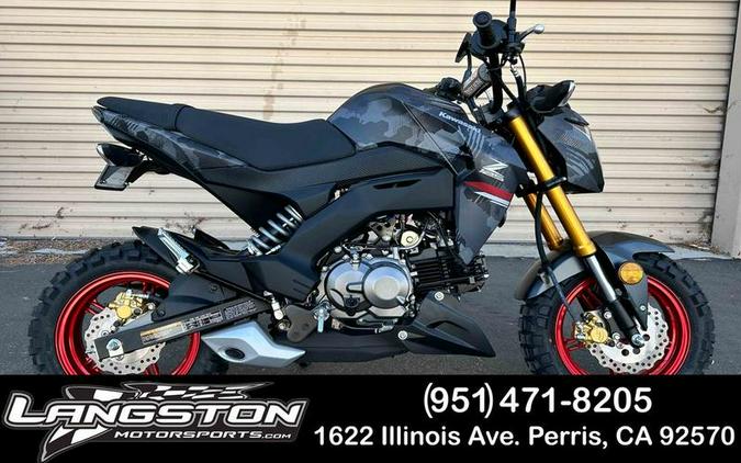 2024 Kawasaki Z125 PRO Cypher Camo Gray Matte/Metallic Matte Carbon Gray