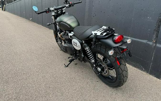 2022 Triumph Street Scrambler Matt Khaki Matt Ironstone