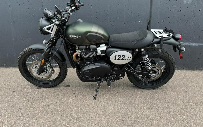 2022 Triumph Street Scrambler Matt Khaki Matt Ironstone