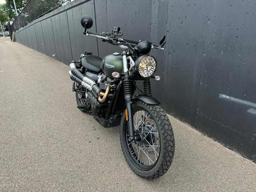 2022 Triumph Street Scrambler Matt Khaki Matt Ironstone