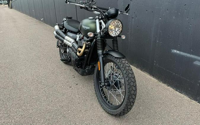 2022 Triumph Street Scrambler Matt Khaki Matt Ironstone