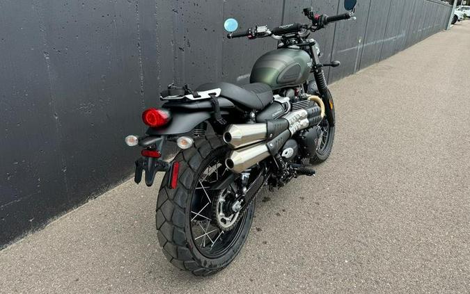 2022 Triumph Street Scrambler Matt Khaki Matt Ironstone