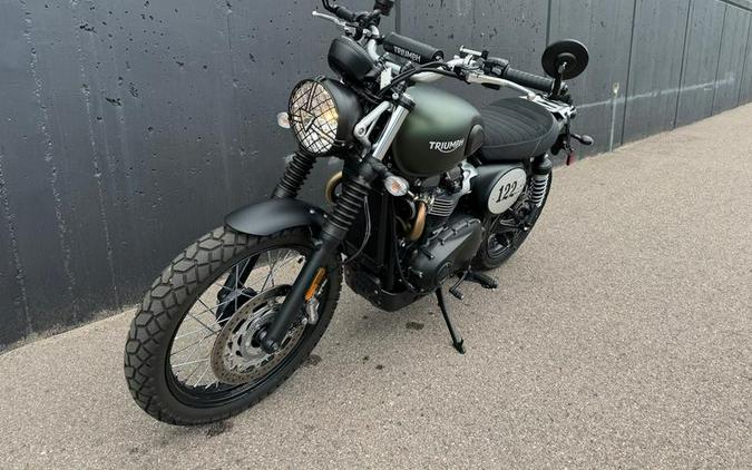 2022 Triumph Street Scrambler Matt Khaki Matt Ironstone