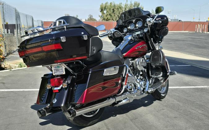 2011 CVO™ Ultra Classic® Electra Glide® Black Ember and Rio Red with Flame Graphic