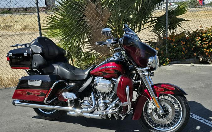 2011 CVO™ Ultra Classic® Electra Glide® Black Ember and Rio Red with Flame Graphic
