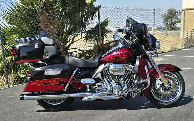 2011 CVO™ Ultra Classic® Electra Glide® Black Ember and Rio Red with Flame Graphic