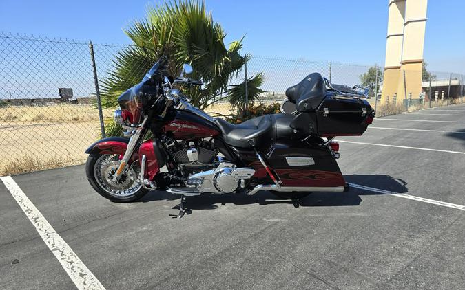 2011 CVO™ Ultra Classic® Electra Glide® Black Ember and Rio Red with Flame Graphic