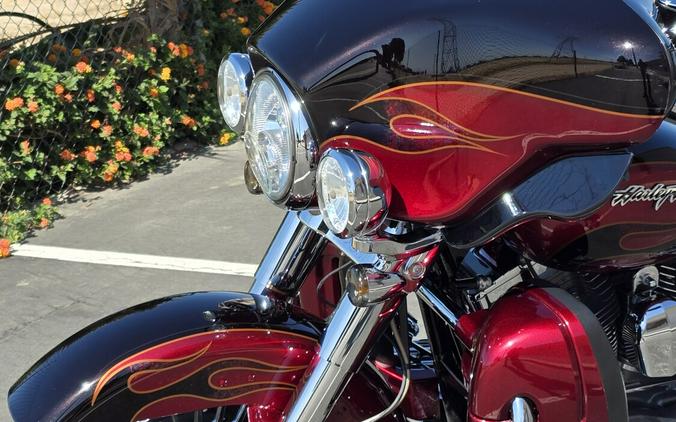 2011 CVO™ Ultra Classic® Electra Glide® Black Ember and Rio Red with Flame Graphic