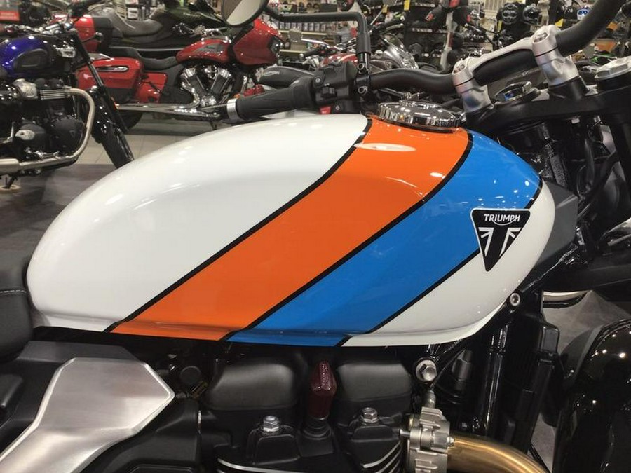 2025 Triumph Speed Twin 900 Pure White/Maui Blue/Tangerine Orange