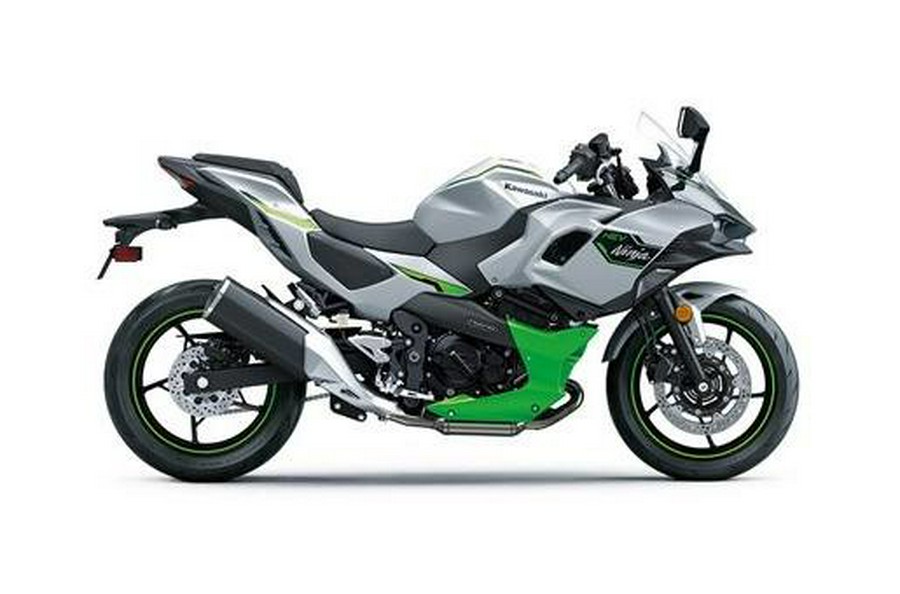 2024 Kawasaki Ninja® 7 Hybrid ABS METALLIC BRIGHT SILVER / METALLIC MATTE LIME GREEN