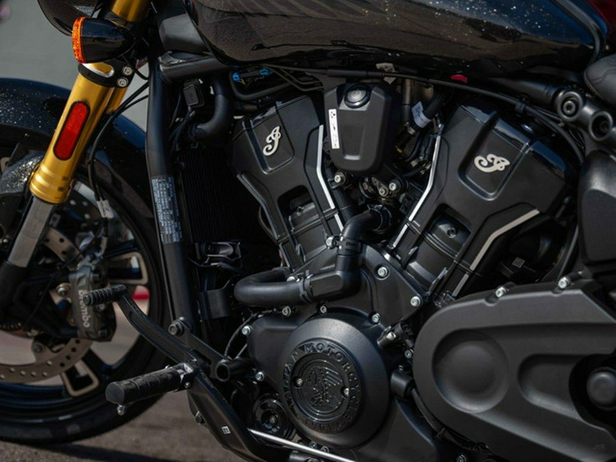 2026 Indian 101 Scout Black Crystal With Super Graphite