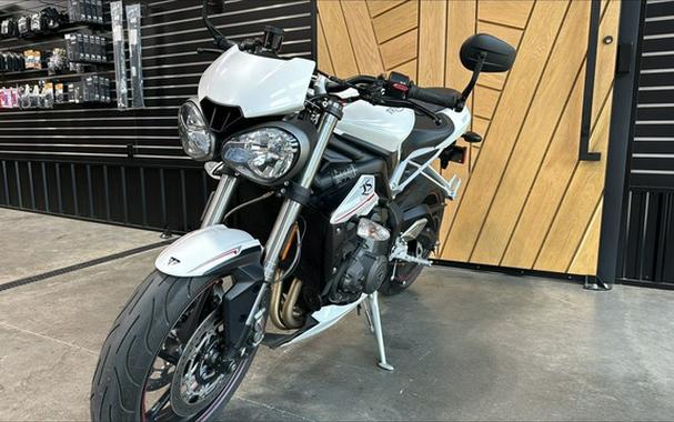 2019 Triumph Street Triple RS Crystal White