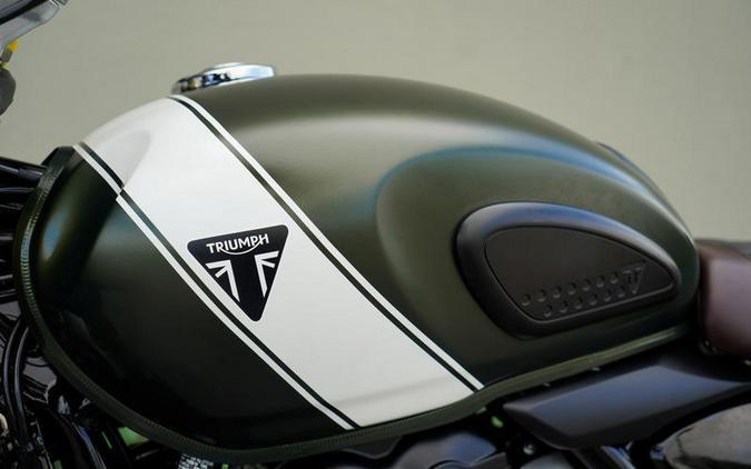 2024 Triumph Scrambler 400 X Matte Khaki Green / Fusion White