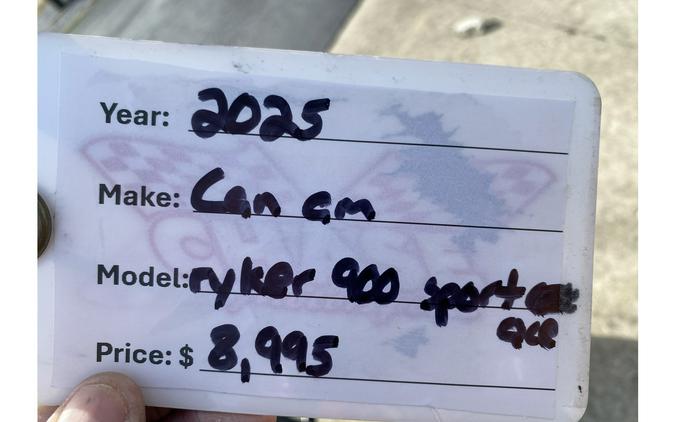 2025 Can-Am RYKER 900 SPORT