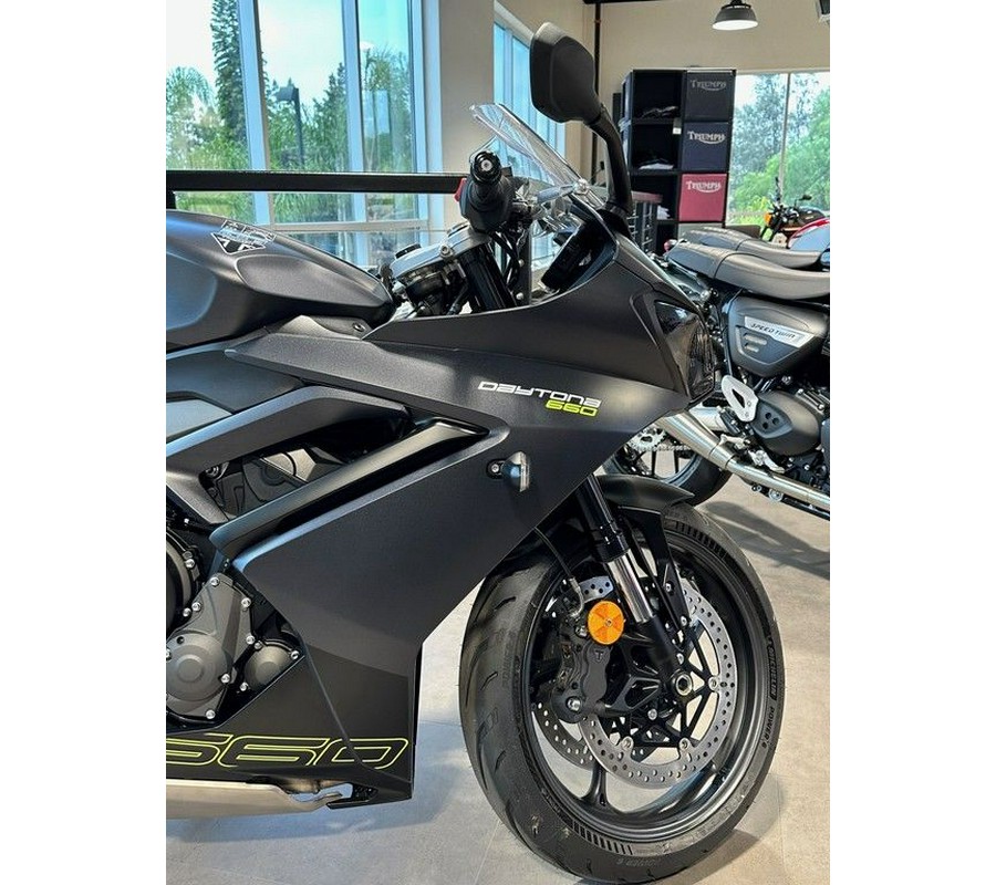 2025 Triumph Daytona 660 Satin Granite/Satin Black