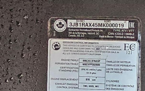 2021 Can-Am Commander XT 1000R