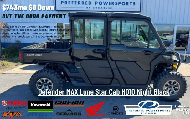 2024 Can-Am Defender MAX Lone Star Cab HD10 Nght Black