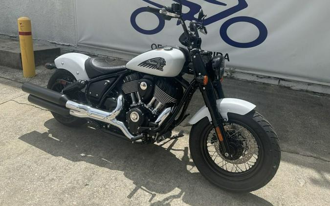 2024 Indian Chief Bobber ABS Ghost White Metallic Smoke