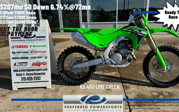 2024 Kawasaki KX 450 Lime Green