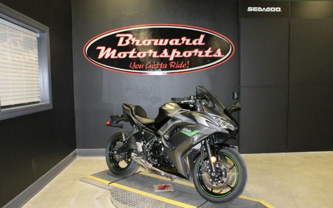2024 Kawasaki Ninja 650 Metallic Matte Dark GrayMetallic Spark
