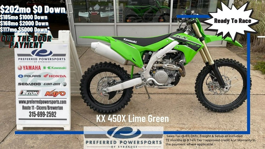 2024 Kawasaki KX 450X Lime Green
