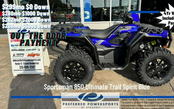 2024 Polaris Industries Sportsman 850 Ultimate Trail Spirit Blue