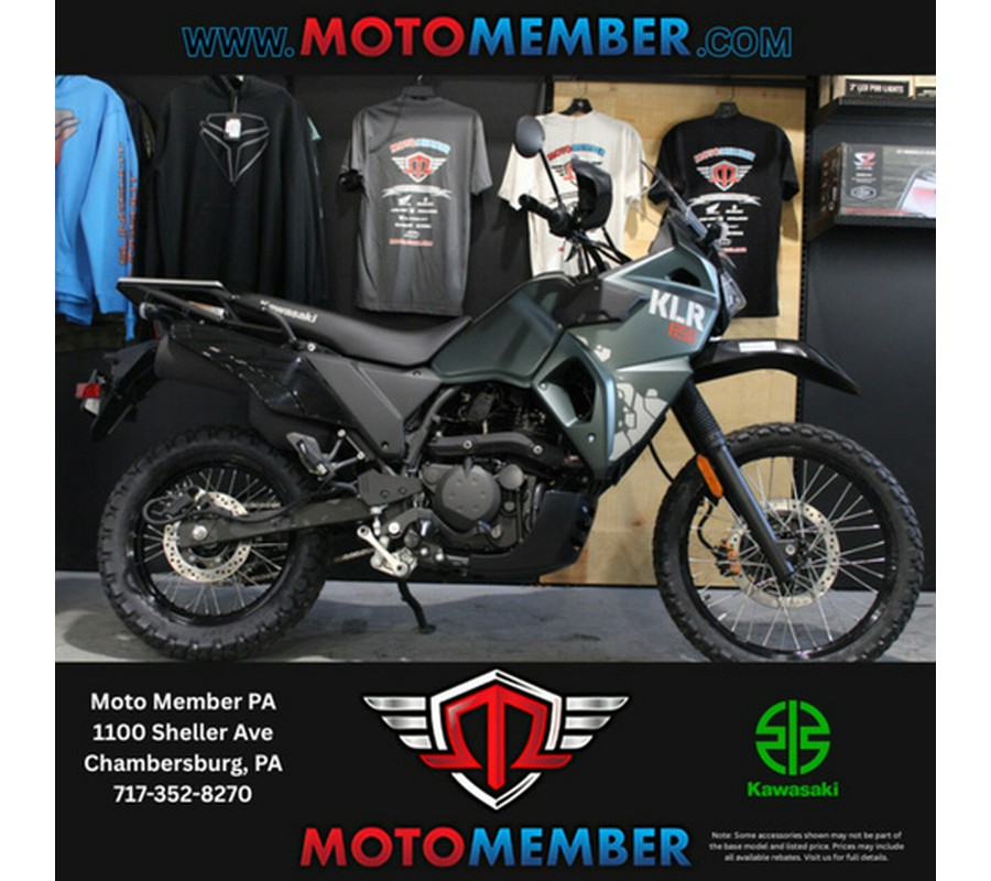 2025 Kawasaki KLR 650 Metallic Matte Old School Green
