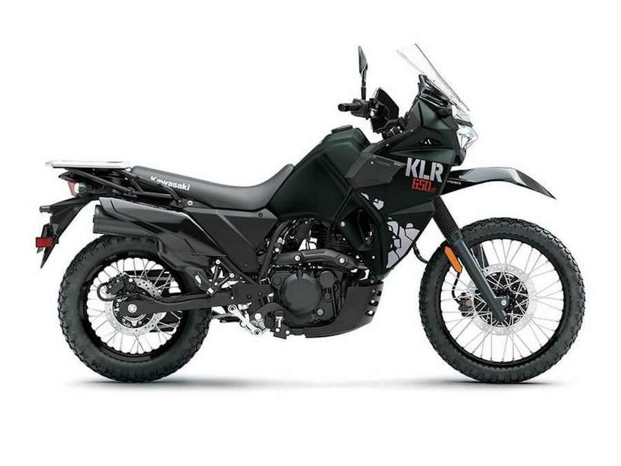 2025 Kawasaki KLR®650 S Metallic Matte Old School Green ABS