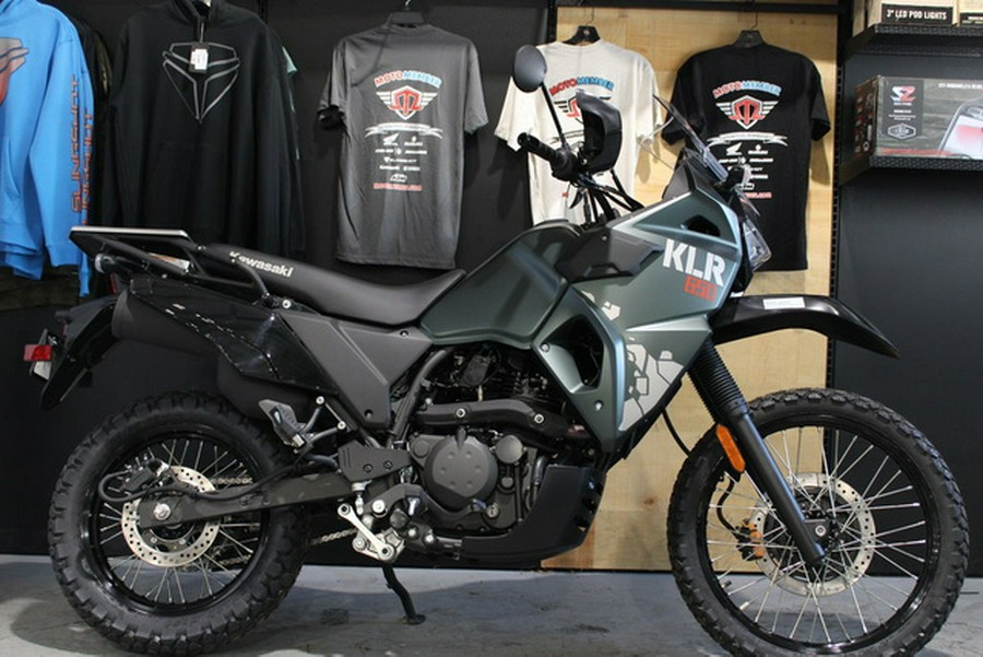2025 Kawasaki KLR650 Metallic Matte Old School Green ABS