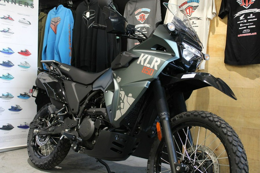 2025 Kawasaki KLR650 Metallic Matte Old School Green ABS