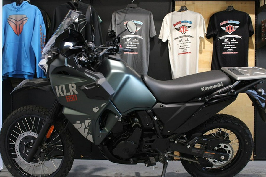 2025 Kawasaki KLR650 Metallic Matte Old School Green ABS