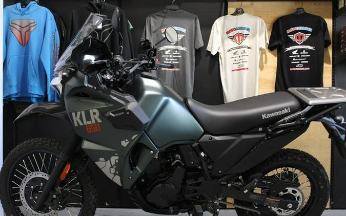 2025 Kawasaki KLR650 Metallic Matte Old School Green ABS