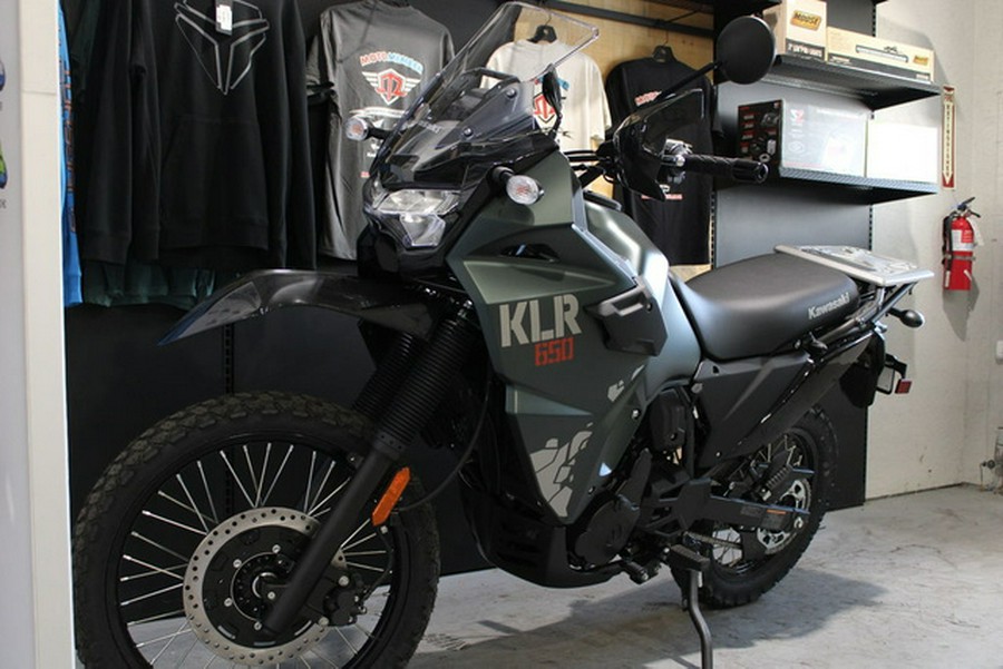2025 Kawasaki KLR650 Metallic Matte Old School Green ABS