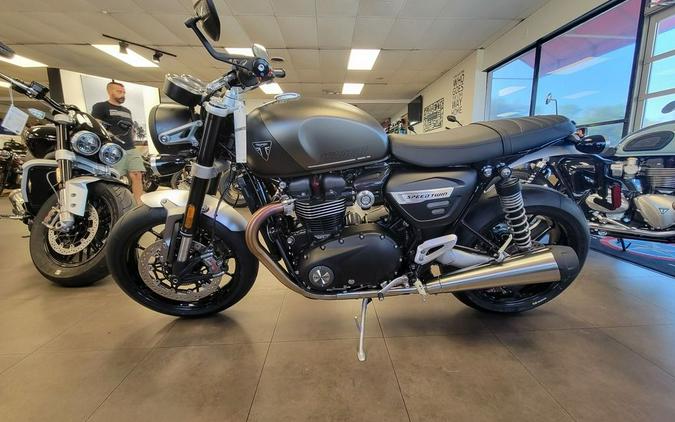 2024 Triumph Speed Twin 1200 Matte Ironstone/Matte Storm Grey