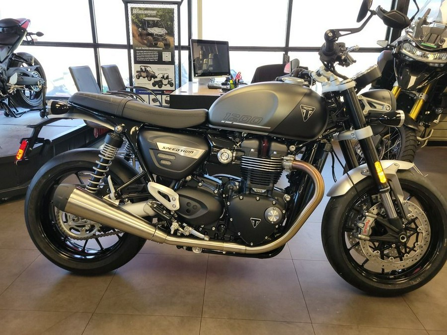 2024 Triumph Speed Twin 1200 Matte Ironstone/Matte Storm Grey