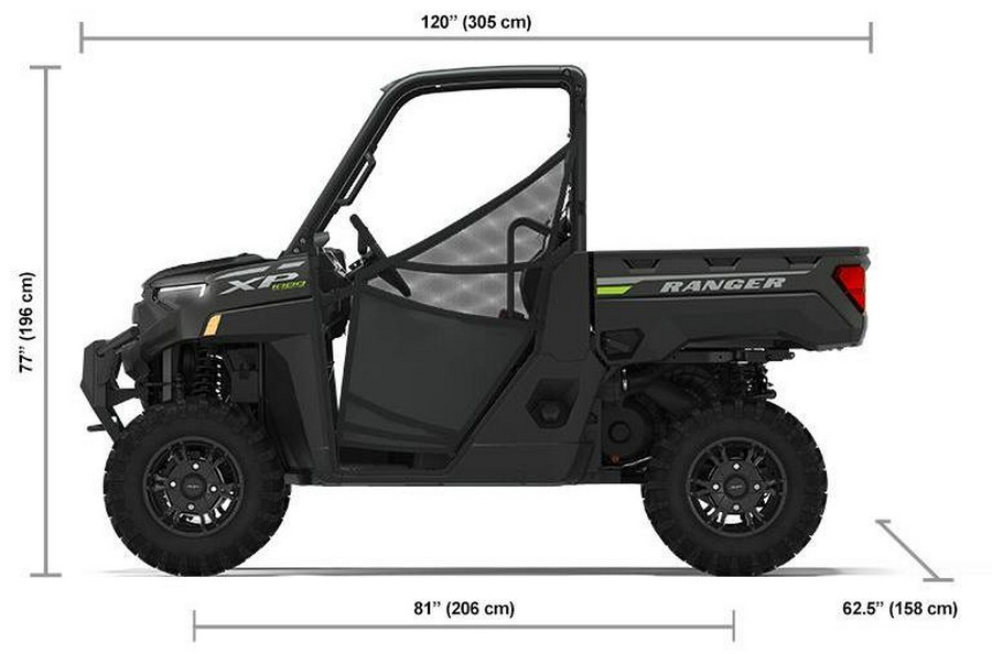 2023 Polaris Industries RANGER XP 1000 Premium Super Graphite with Lifted Lime Accents