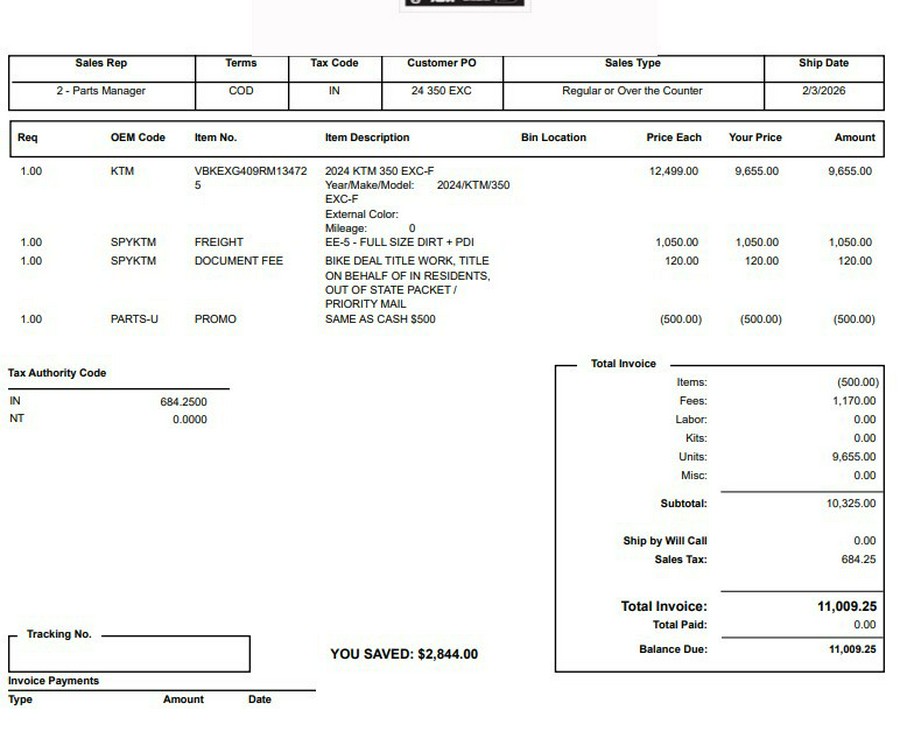 2024 KTM 350 EXC-F, STREET LEGAL DUAL SPORT!