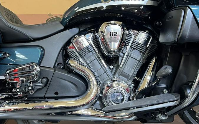 2026 Indian Pursuit Limited 112 W/Powerband Audio Cascade Green With Black Metallic