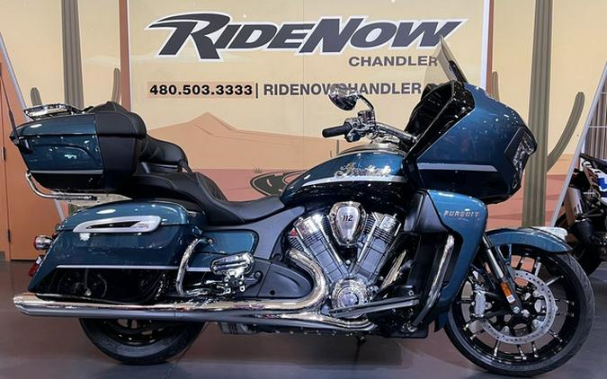 2026 Indian Pursuit Limited 112 W/Powerband Audio Cascade Green With Black Metallic