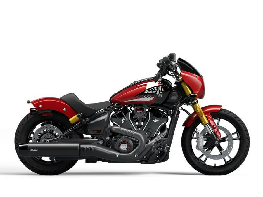 2025 Indian Motorcycle® 101 Scout® Sunset Red Metallic with Graphics