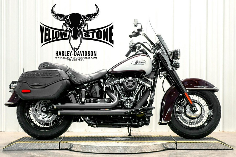 2022 Harley-Davidson Heritage Classic 114 Midnight Crimson & Stone Washed White Pearl