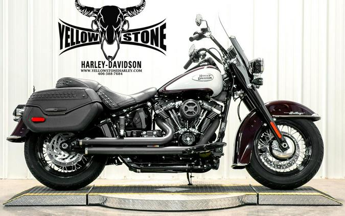 2022 Harley-Davidson Heritage Classic 114 Midnight Crimson & Stone Washed White Pearl