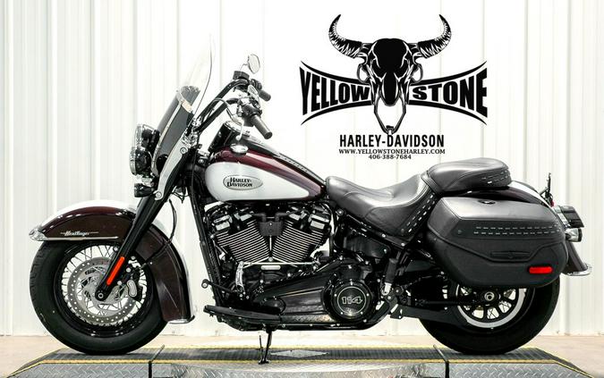 2022 Harley-Davidson Heritage Classic 114 Midnight Crimson & Stone Washed White Pearl