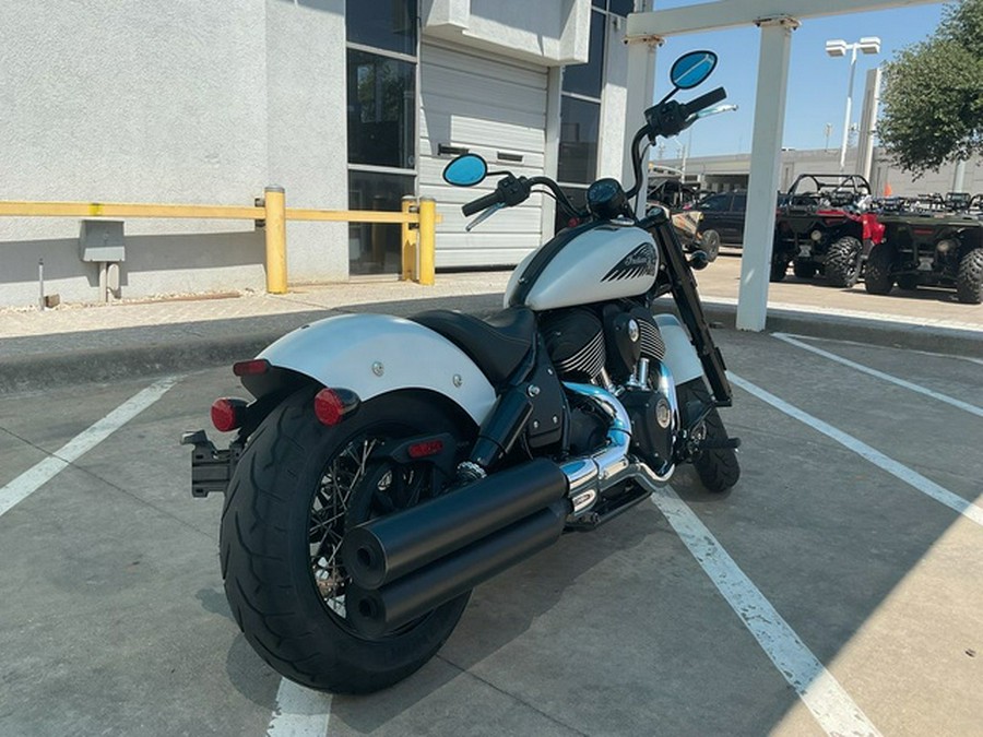 2024 Indian Chief Bobber ABS Ghost White Metallic Smoke